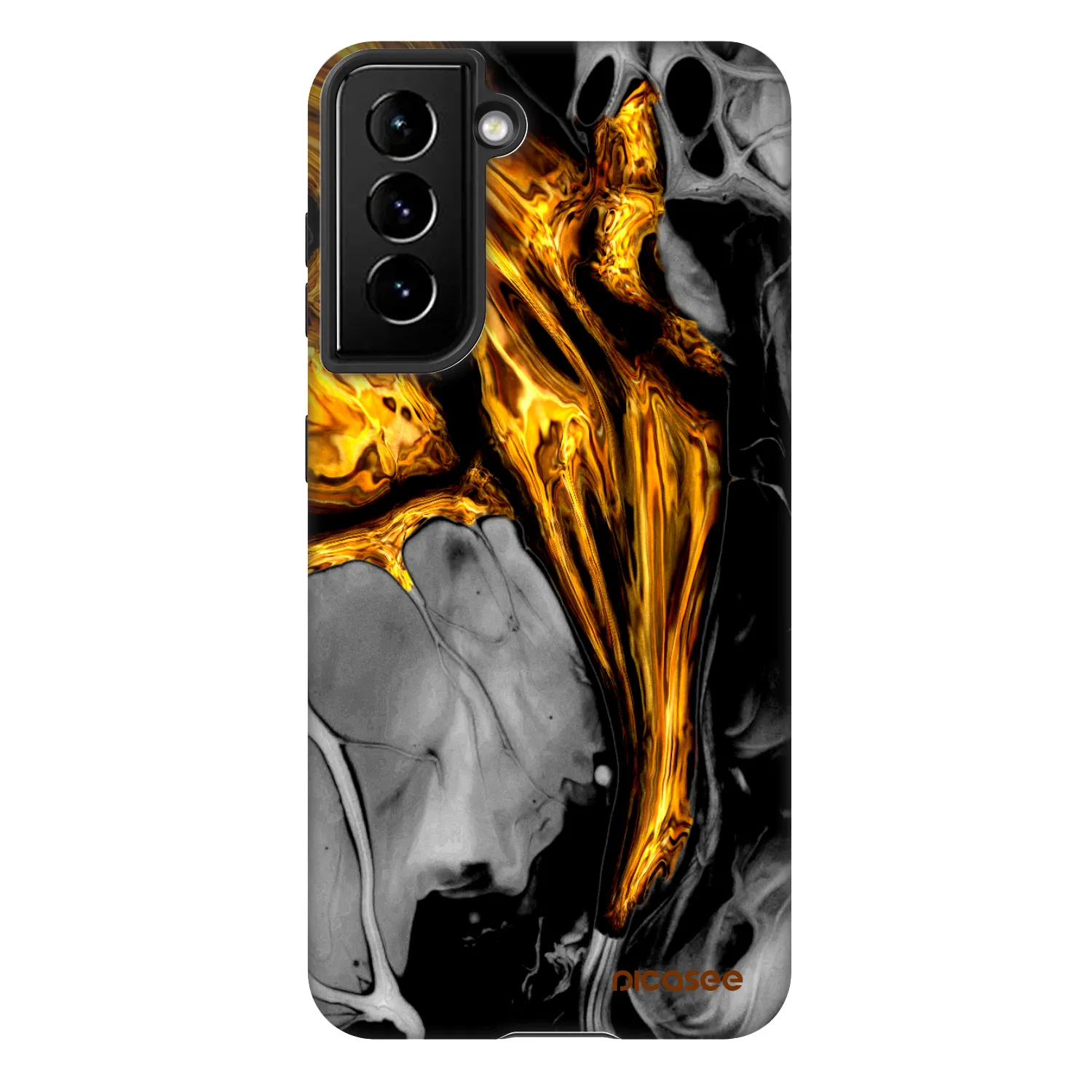 Picasee Fashion Case για Samsung Galaxy S22 5G - Black Gold