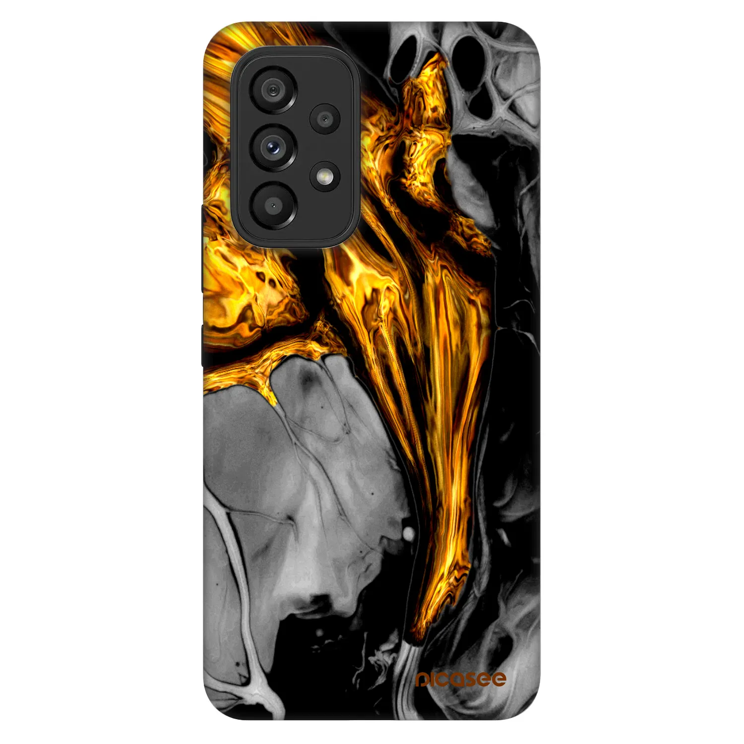 Picasee Fashion Case για Samsung Galaxy A53 5G A536 - Black Gold