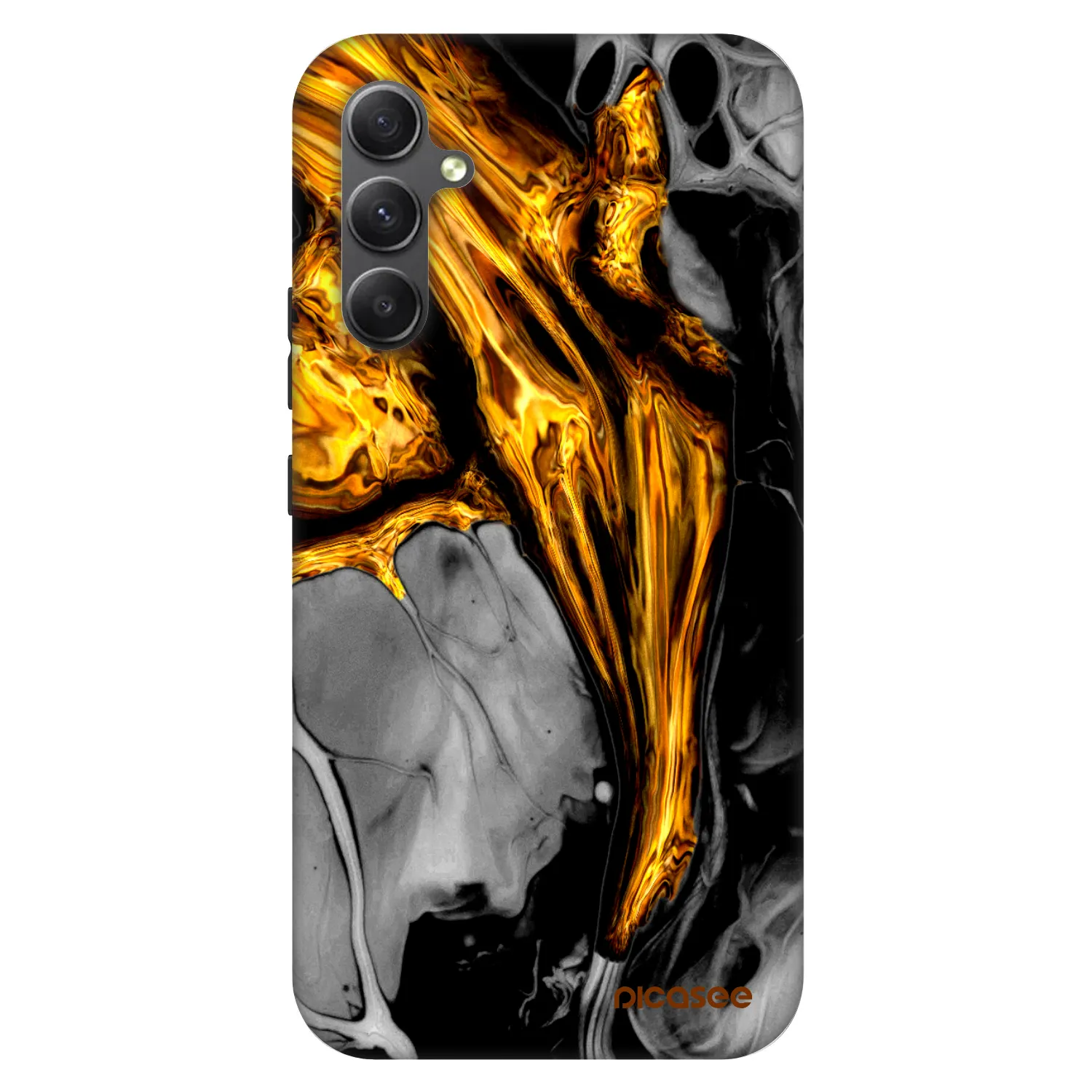 Picasee Fashion Case για Samsung Galaxy A34 5G A346B - Black Gold