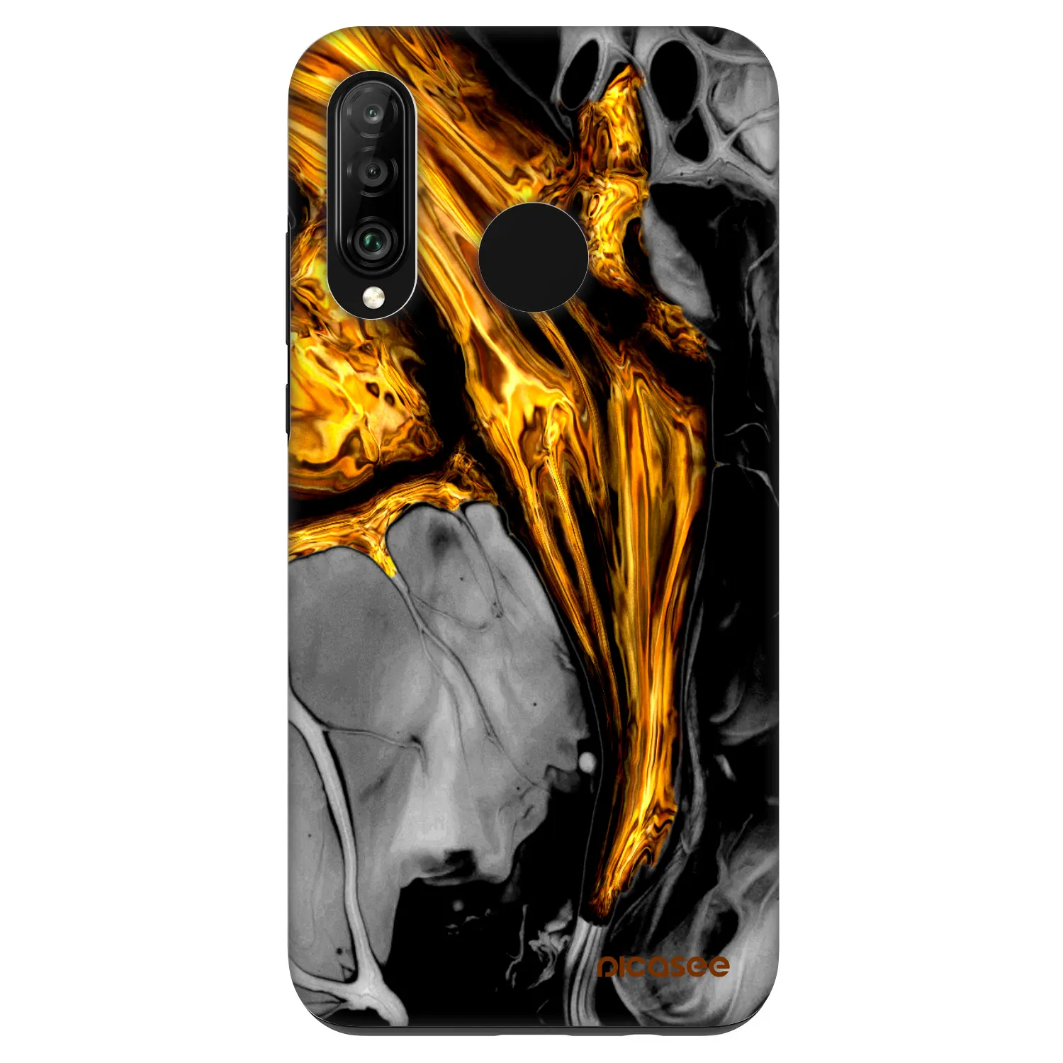 Picasee Fashion Case για Huawei P30 Lite - Black Gold