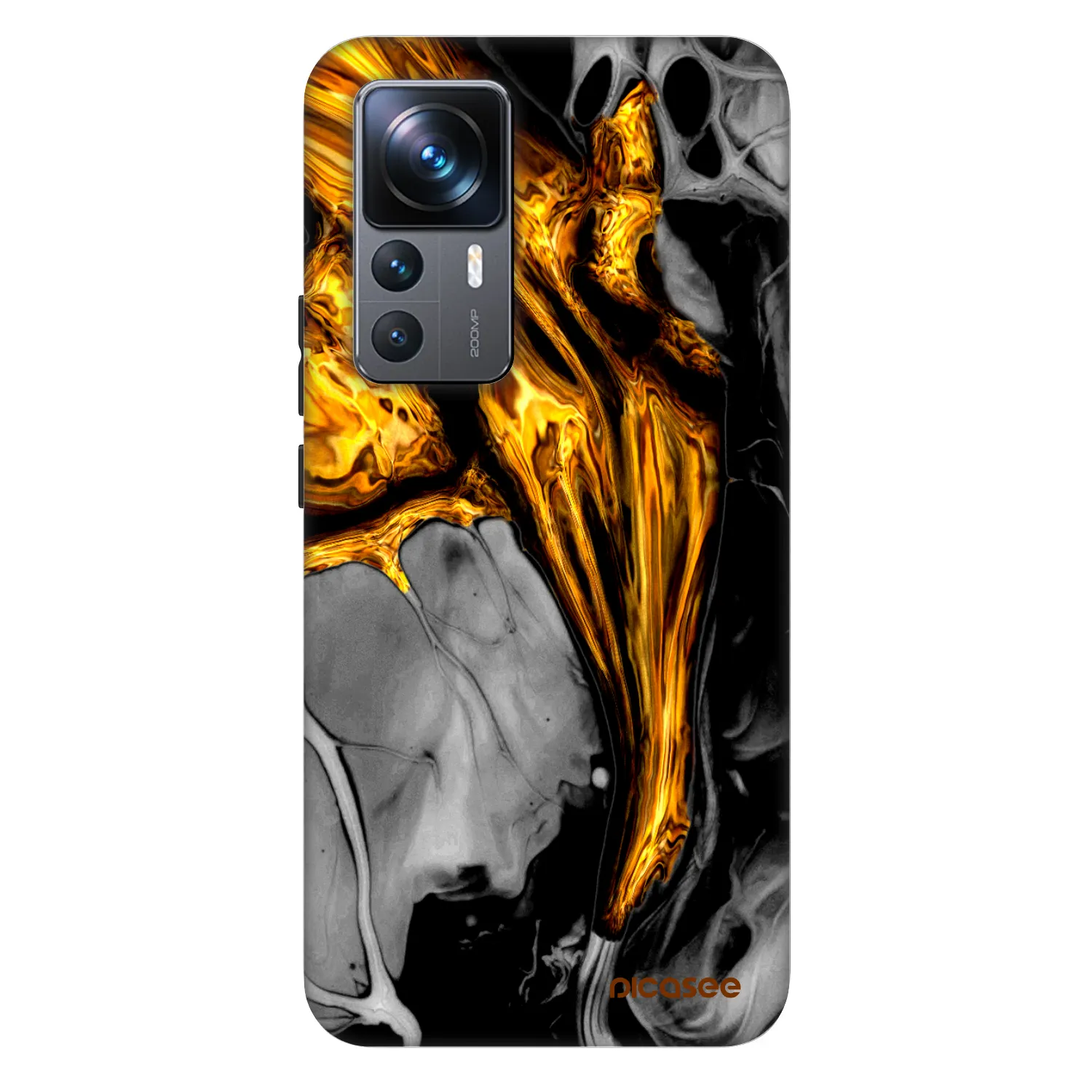 Picasee Fashion Case για Xiaomi 12T - Black Gold