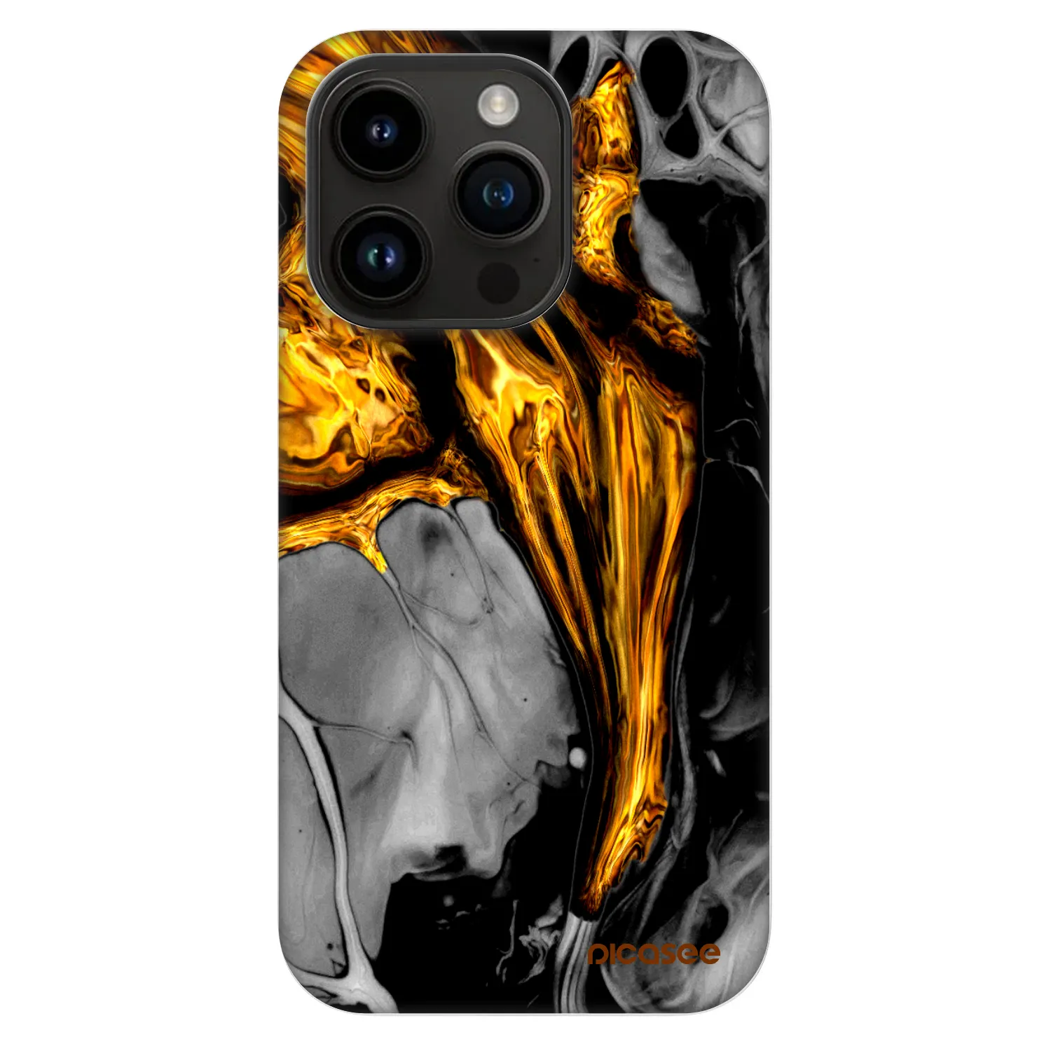 Picasee Fashion Case MagSafe για Apple iPhone 14 Pro - Black Gold
