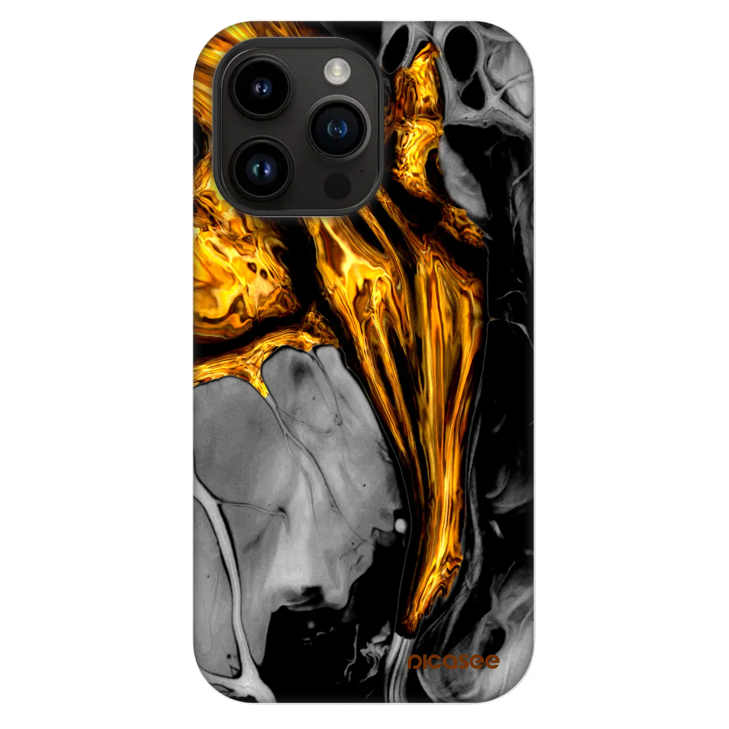 Picasee Fashion Case MagSafe για Apple iPhone 14 Pro Max - Black Gold