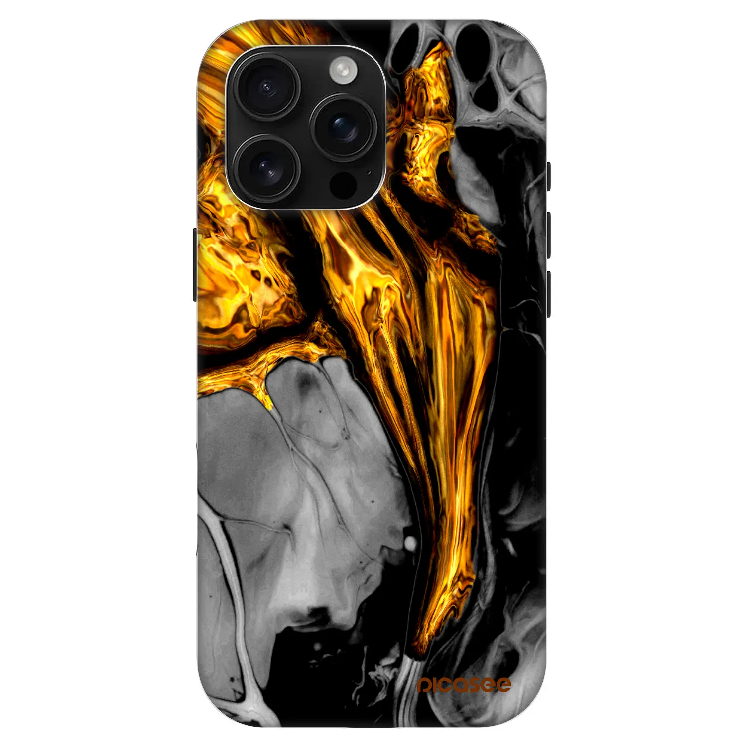 Picasee Fashion Case MagSafe για Apple iPhone 16 Pro Max - Black Gold