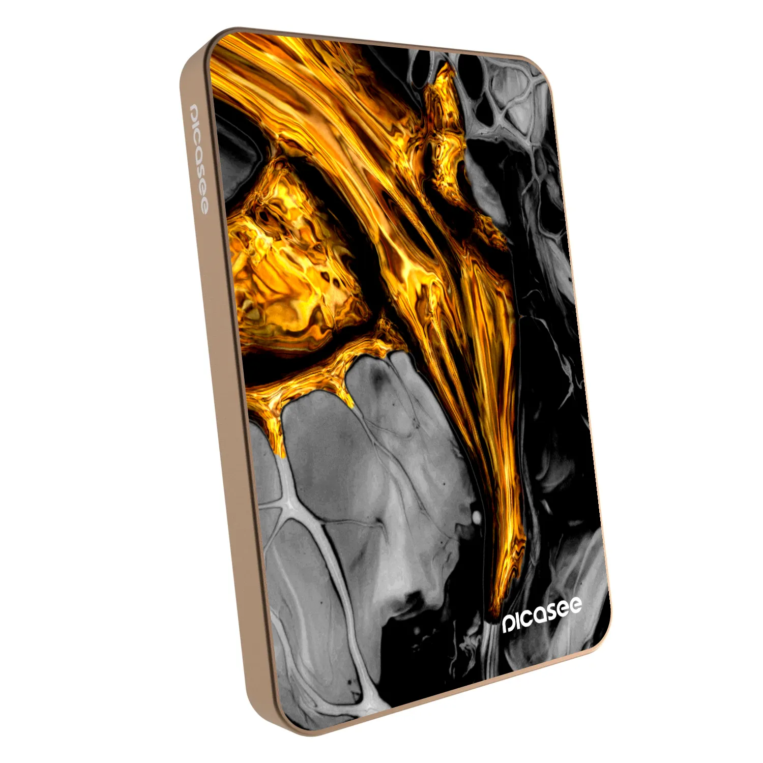 Picasee Powerbank με MagSafe 5 000 mAh Χρυσαφένιος - Black Gold