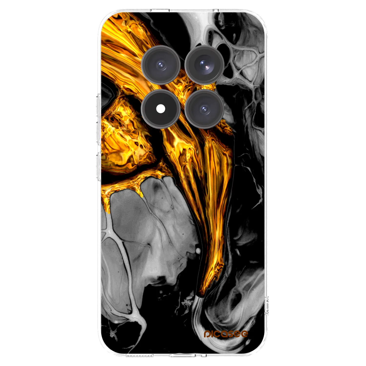 Picasee διαφανής θήκη σιλικόνης Xiaomi Redmi Note 15 Pro+ - Black Gold