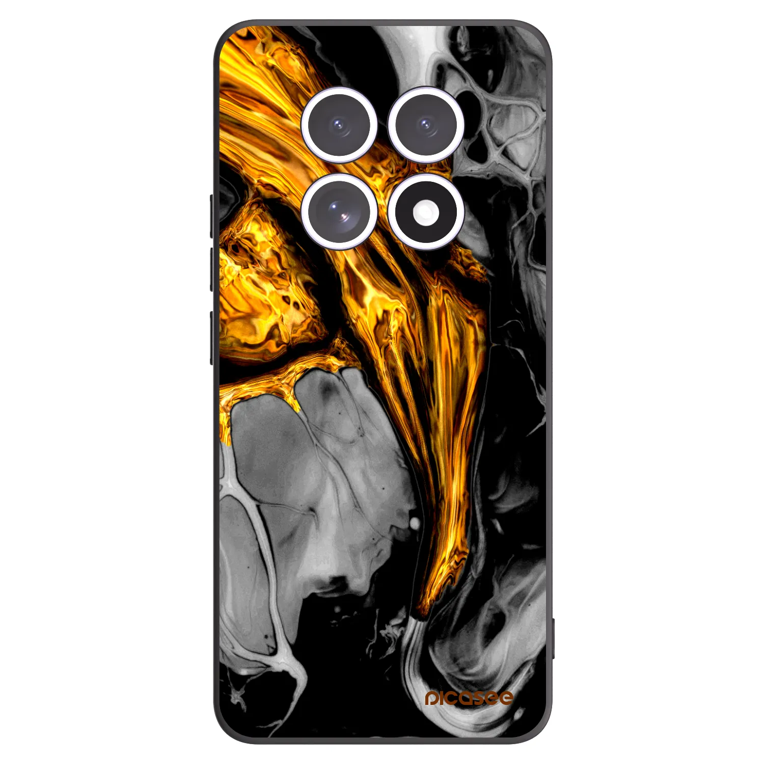 Picasee Μαύρη θήκη σιλικόνης για Xiaomi Redmi Note 15 - Black Gold