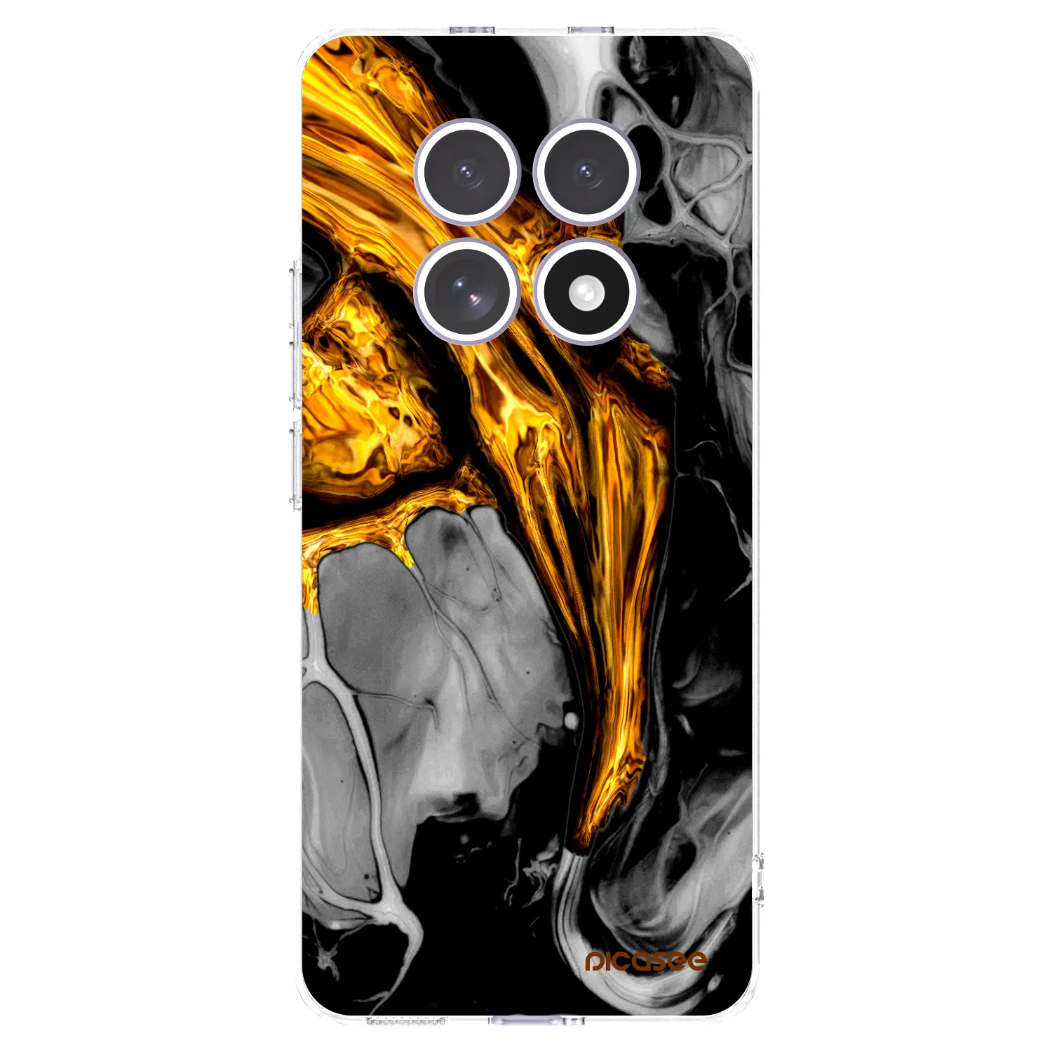 Picasee διαφανής θήκη σιλικόνης Xiaomi Redmi Note 15 - Black Gold