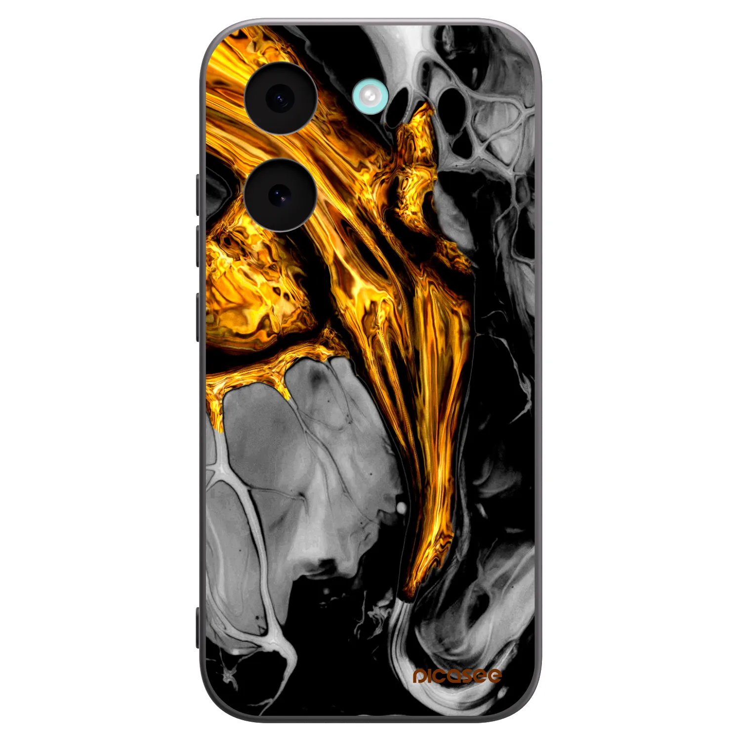 Picasee Μαύρη θήκη σιλικόνης για Xiaomi Poco X8 Pro - Black Gold