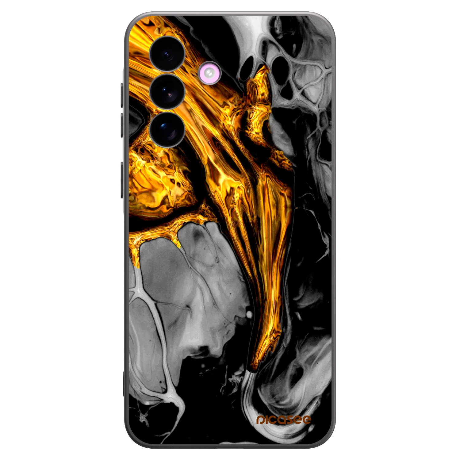 Picasee Μαύρη θήκη σιλικόνης για Samsung Galaxy A57 5G - Black Gold