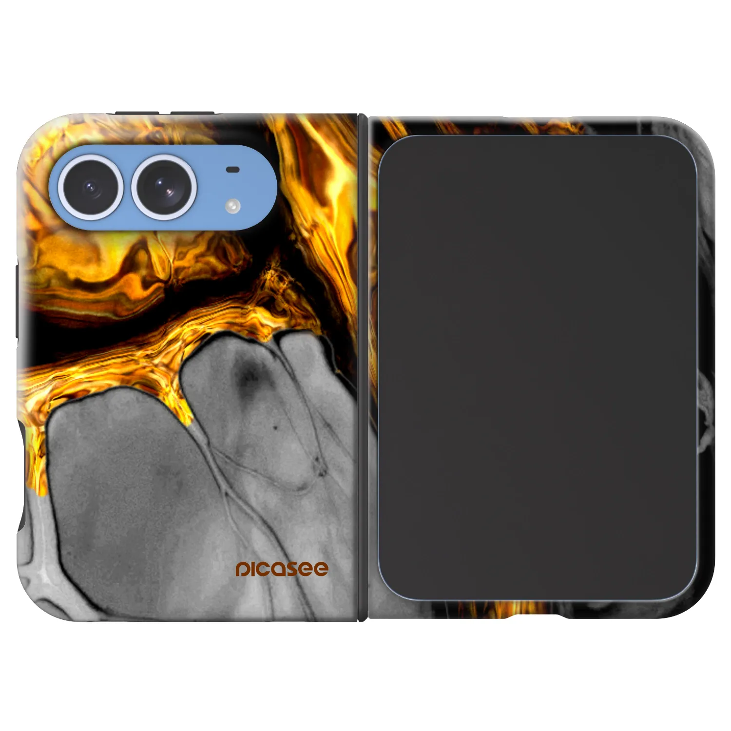 Picasee Fashion Case MagSafe για Apple iPhone Duo - Black Gold