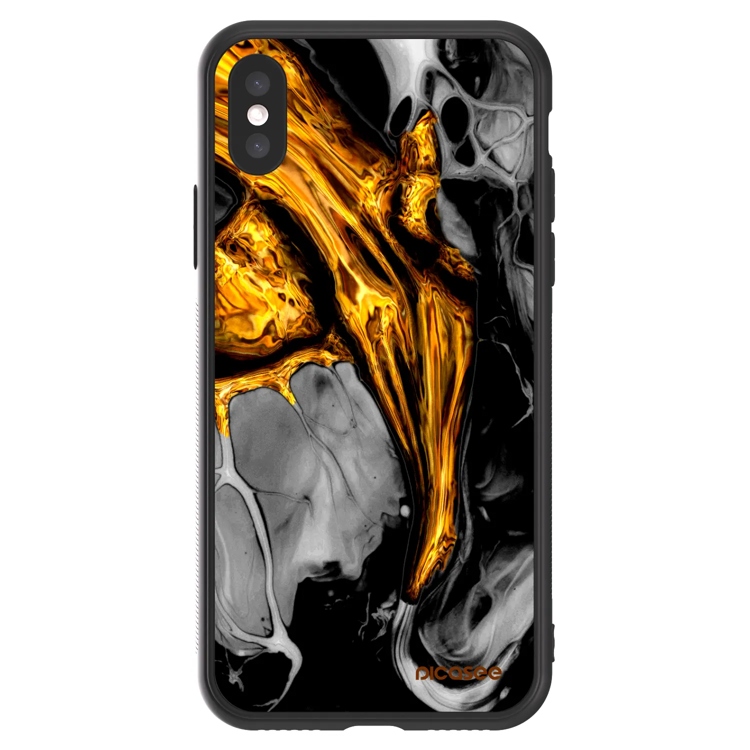 Picasee ULTIMATE CASE για Apple iPhone X/XS - Black Gold