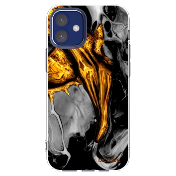 Picasee διαφανής θήκη σιλικόνης Apple iPhone 12 mini - Black Gold