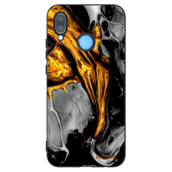 Picasee Μαύρη θήκη σιλικόνης για Huawei P20 Lite - Black Gold