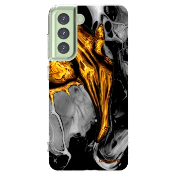 Picasee διαφανής θήκη σιλικόνης Samsung Galaxy S21 FE 5G - Black Gold