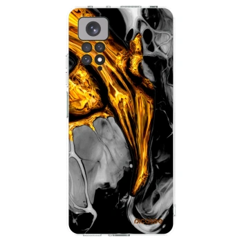 Picasee διαφανής θήκη σιλικόνης Xiaomi Redmi Note 11S 4G - Black Gold