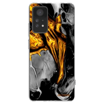 Picasee διαφανής θήκη σιλικόνης Xiaomi Redmi Note 11 Pro 5G - Black Gold