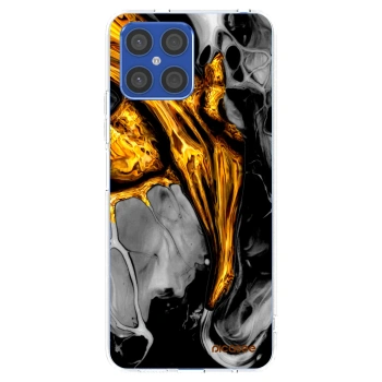 Picasee διαφανής θήκη σιλικόνης Honor X8 4G - Black Gold