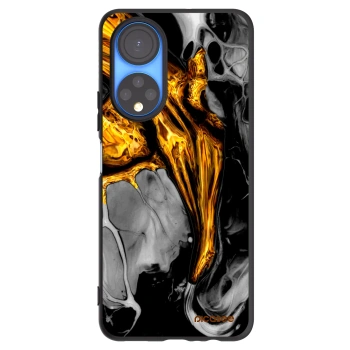Picasee Μαύρη θήκη σιλικόνης για Honor X7 - Black Gold