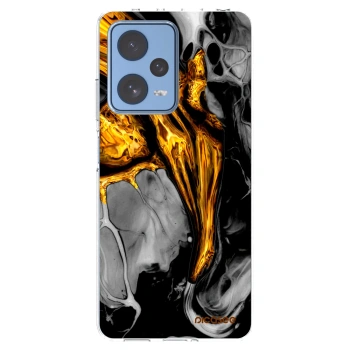 Picasee διαφανής θήκη σιλικόνης Xiaomi Redmi Note 12 Pro 5G - Black Gold