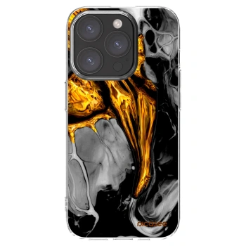 Picasee διαφανής θήκη σιλικόνης Apple iPhone 15 Pro - Black Gold