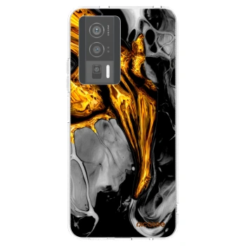 Picasee διαφανής θήκη σιλικόνης Xiaomi Poco F5 Pro 5G - Black Gold