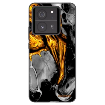 Picasee Μαύρη θήκη σιλικόνης για Xiaomi 13T Pro - Black Gold