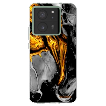 Picasee διαφανής θήκη σιλικόνης Xiaomi 13T Pro - Black Gold