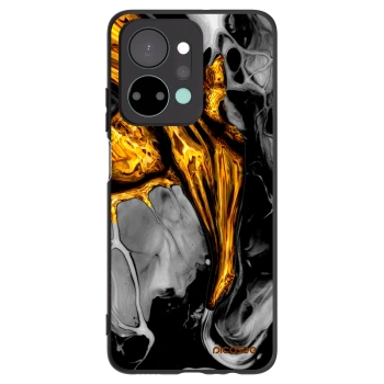 Picasee Μαύρη θήκη σιλικόνης για Honor X7a - Black Gold