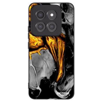 Picasee Μαύρη θήκη σιλικόνης για Xiaomi 14 Pro - Black Gold