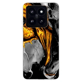 Picasee διαφανής θήκη σιλικόνης Xiaomi 14 Pro - Black Gold