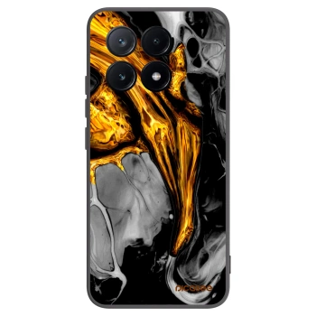 Picasee Μαύρη θήκη σιλικόνης για Xiaomi Poco X6 Pro - Black Gold