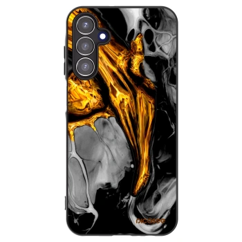 Picasee Μαύρη θήκη σιλικόνης για Samsung Galaxy A15 A155F 4G - Black Gold