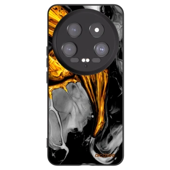 Picasee Μαύρη θήκη σιλικόνης για Xiaomi 14 Ultra - Black Gold
