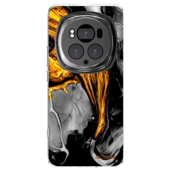 Picasee διαφανής θήκη σιλικόνης Honor Magic6 Pro - Black Gold