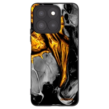 Picasee Μαύρη θήκη σιλικόνης για Honor X8b - Black Gold