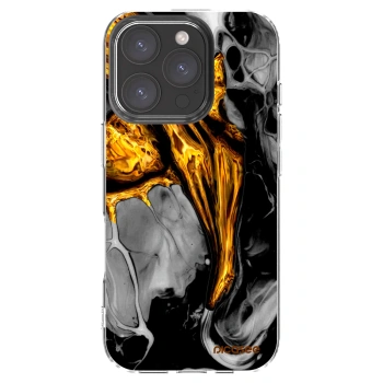 Picasee διαφανής θήκη σιλικόνης Apple iPhone 16 Pro - Black Gold