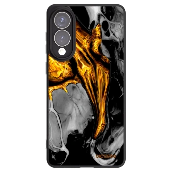 Picasee Μαύρη θήκη σιλικόνης για Samsung Galaxy S25 Edge 5G - Black Gold