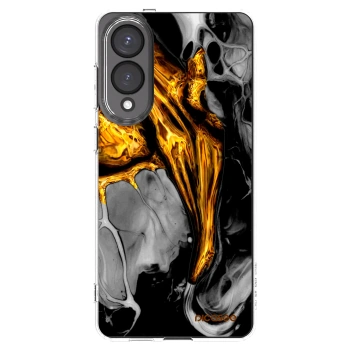 Picasee διαφανής θήκη σιλικόνης Samsung Galaxy S25 Edge 5G - Black Gold