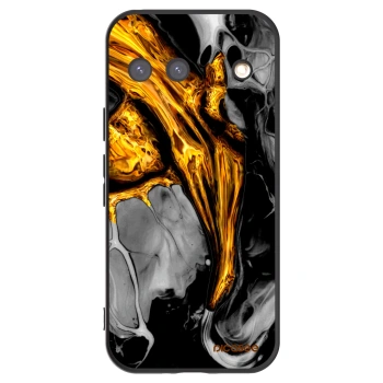 Picasee Μαύρη θήκη σιλικόνης για Google Pixel 9 - Black Gold