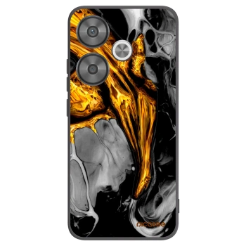 Picasee Μαύρη θήκη σιλικόνης για Xiaomi Poco F6 - Black Gold