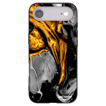 Picasee Μαύρη θήκη σιλικόνης για Apple iPhone Air - Black Gold