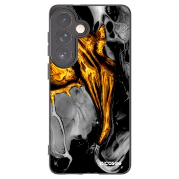 Picasee Μαύρη θήκη σιλικόνης για Samsung Galaxy S26+ - Black Gold