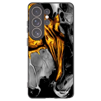 Picasee Μαύρη θήκη σιλικόνης για Samsung Galaxy S26 Ultra - Black Gold