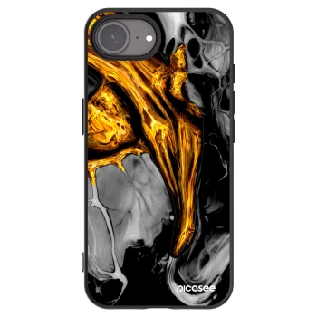 Picasee Μαύρη θήκη σιλικόνης για Apple iPhone 17e - Black Gold