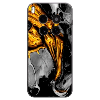 Picasee Μαύρη θήκη σιλικόνης για Vivo X300 Pro - Black Gold