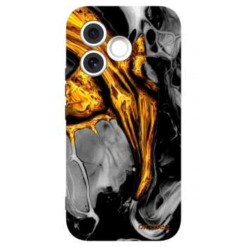 Picasee Μαύρη θήκη σιλικόνης για Honor 600 Lite - Black Gold