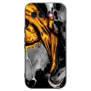 Picasee Μαύρη θήκη σιλικόνης για Google Pixel 10a - Black Gold