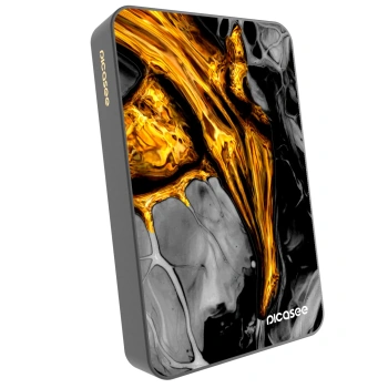 Picasee Powerbank με MagSafe 10 000 mAh Γκρί - Black Gold