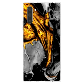 Picasee διαφανής θήκη σιλικόνης Samsung Galaxy Note 10 N970F - Black Gold